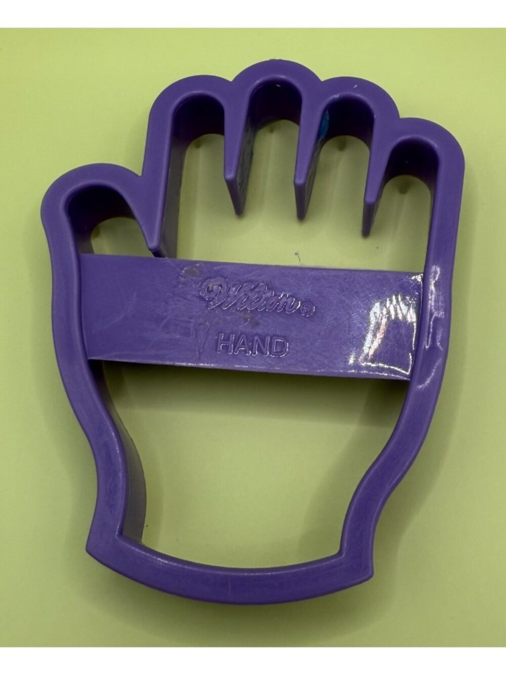 1993 Vintage Wilton Hand Shape Purple Cookie Cutter Play Dough Jello